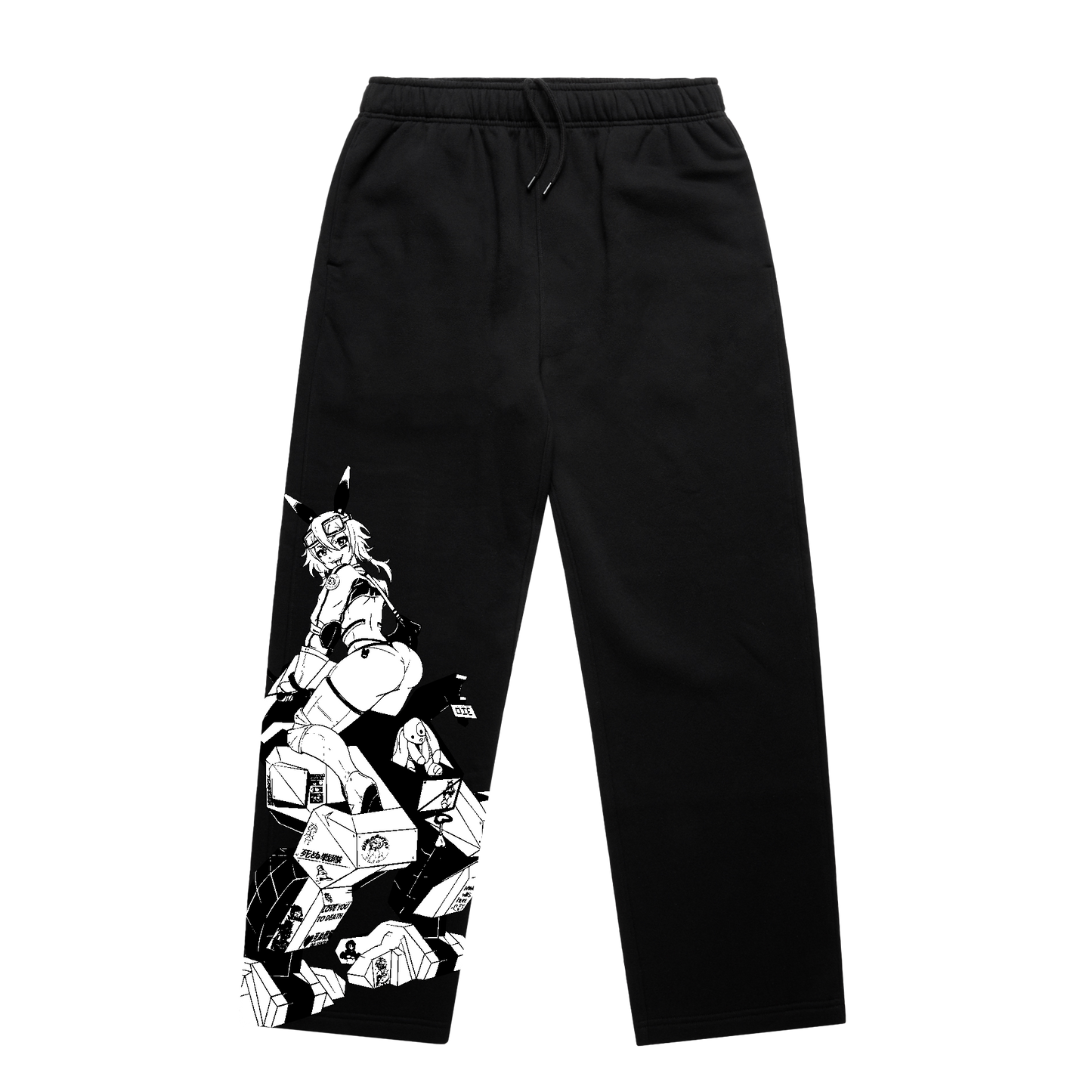 CLUTCH B/W CUFFLESS TRACKPANTS